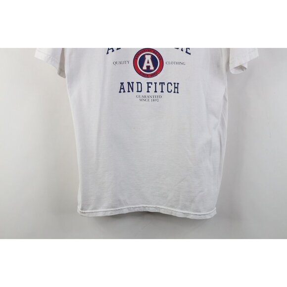 Vtg 90s Y2K Abercrombie & Fitch Mens M Distressed Spell Out Short Sleeve T-Shirt - Picture 3 of 14